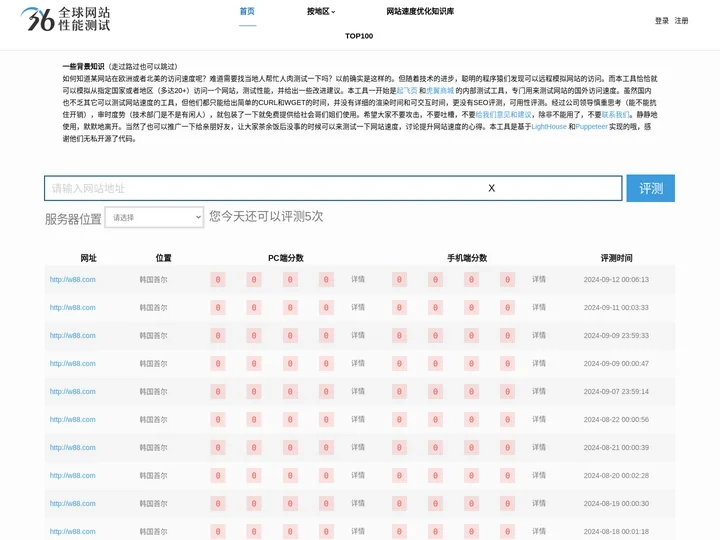 网站测速工具-网速测试-测网站打开速度