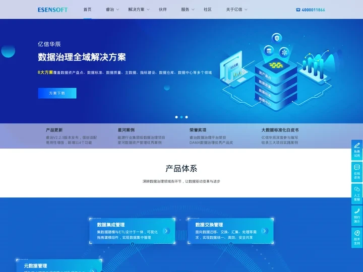 亿信华辰数据治理工具 – 睿治智能数据治理平台