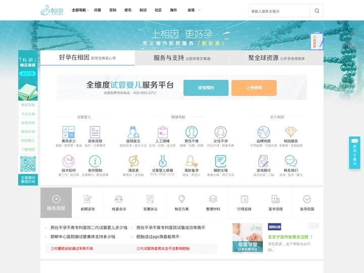 相因网:全维度试管婴儿服务平台 - 上相因,更好孕
