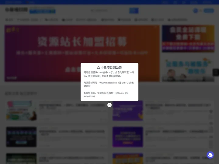 小鱼项目网_中创网会员优质付费教程和创业项目大全