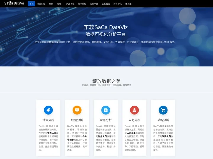 SaCa DataViz 官网,SaCa DataViz 自助分析产品,数据可视化产品,敏捷BI产品,大屏产品,探索式B