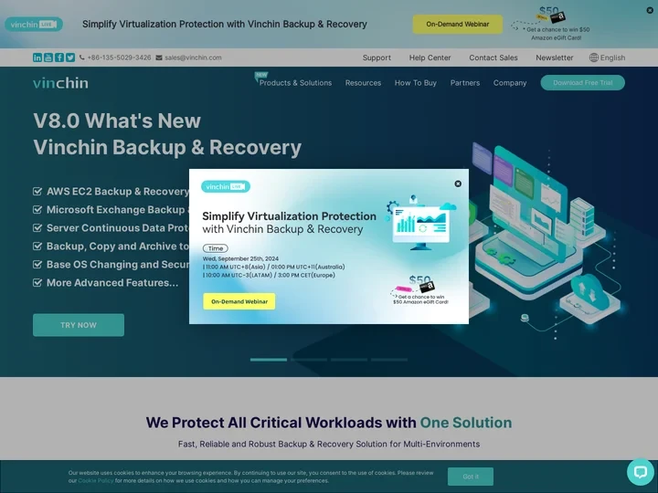 Vinchin Backup & Recovery | VM Backup, VM Migration and DR