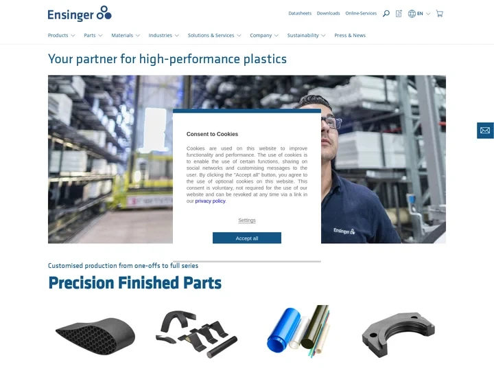 High-performance plastic solutions | Ensinger