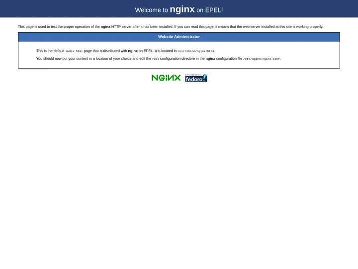 Test Page for the Nginx HTTP Server on EPEL