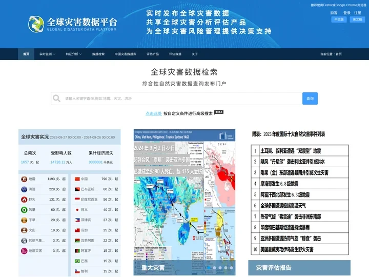 全球灾害数据平台