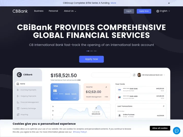 CBiBank - International Trade Settlement and Wealth Manageme