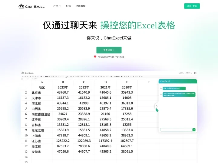 ChatExcel-AI表格处理与数据分析