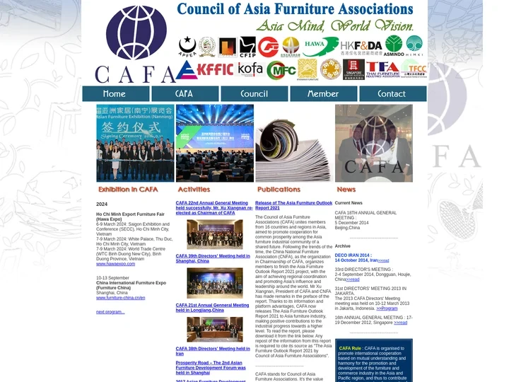 CAFA : Council of Asia Pacific Furniture Association.亞洲家具聯合會