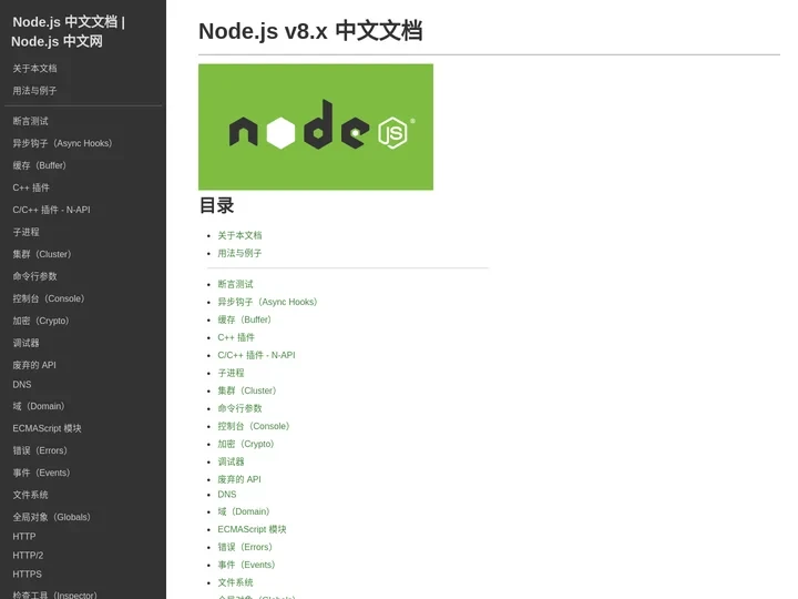 Node.js 中文文档 | Node.js 中文网