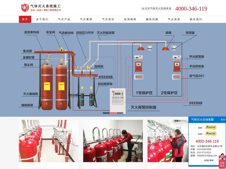 气体灭火装置,气体消防,气体灭火安装,气体灭火设备安装,北京气体灭火服务-亿杰(北京)消防工程有限公司