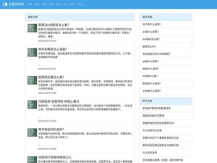 深鱼财经网 - 专业的股票基金知识网站