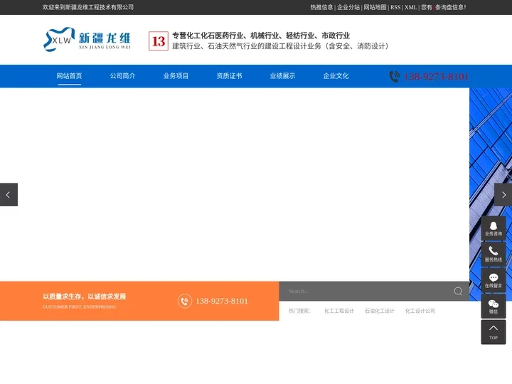 化工工程设计_石油化工设计_化工设计公司-新疆龙维工程