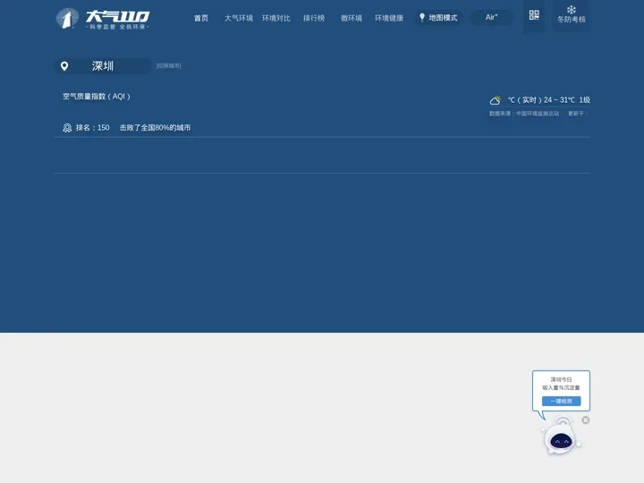 pm2.5，雾霾，空气质量指数(AQI)实时查询——大气110