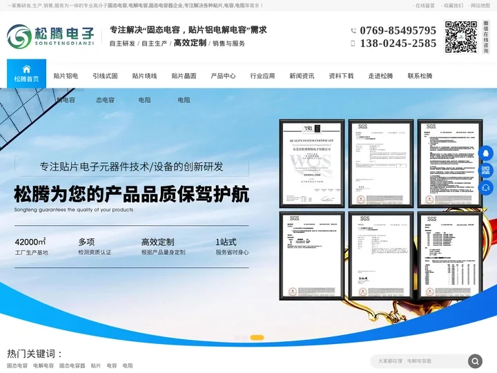 固态电容-电解电容-[东莞松腾]专注研发定制生产解决各种电容需求
