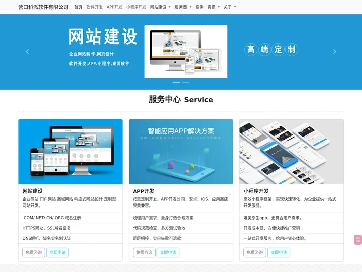 营口科派软件有限公司 - 提供网站建设、软件开发、APP与小程序定制服务