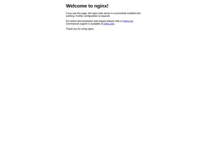 Welcome to nginx!