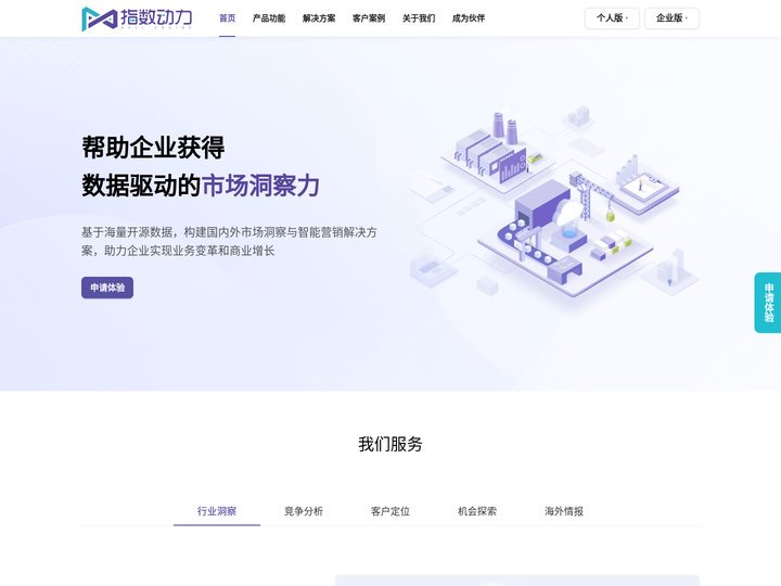 指数动力官网-实时智能B2B市场竞争情报服务商