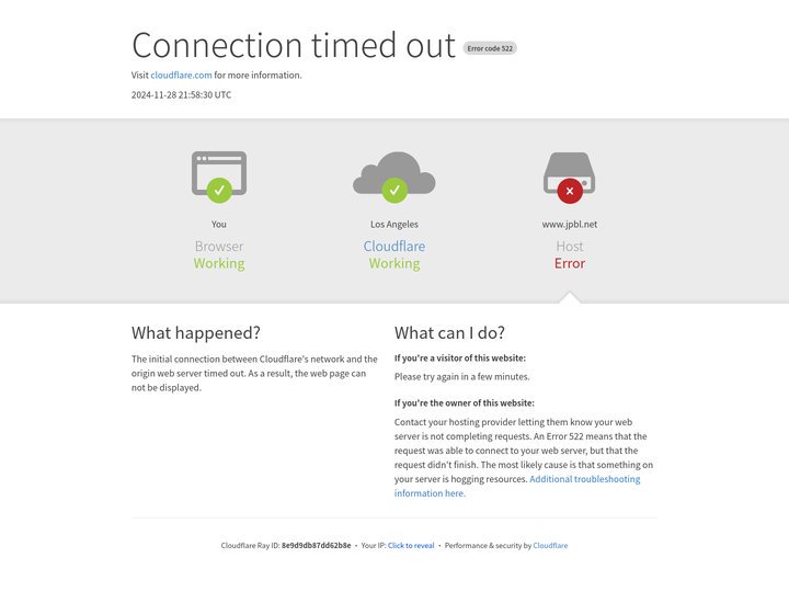 www.jpbl.net | 522: Connection timed out