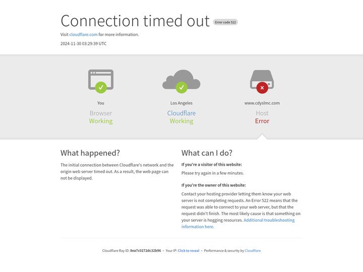 www.cdyslmc.com | 522: Connection timed out