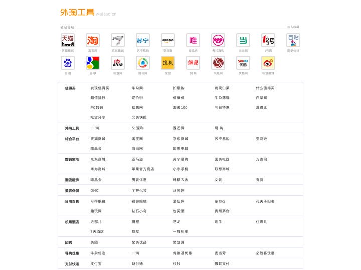 外淘工具 |  高性价比网购及优惠资讯导航|值得买