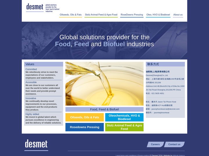 Desmet - Food, Feed & Biofuel industries