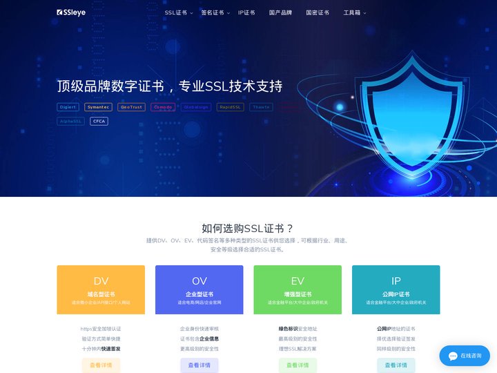 SSL/HTTPS证书-代码签名证书-邮件签名证书-IP证书-国密SM2证书-SSLeye官网