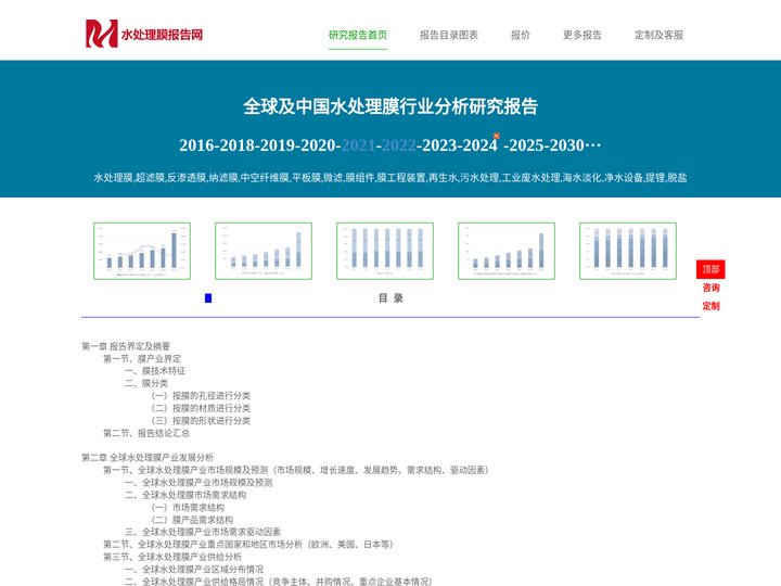 水处理膜报告网_膜法水处理行业市场分析研究报告