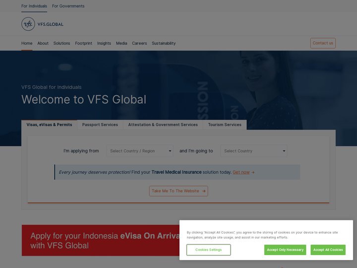 Welcome to VFS Global | For Individuals | Home