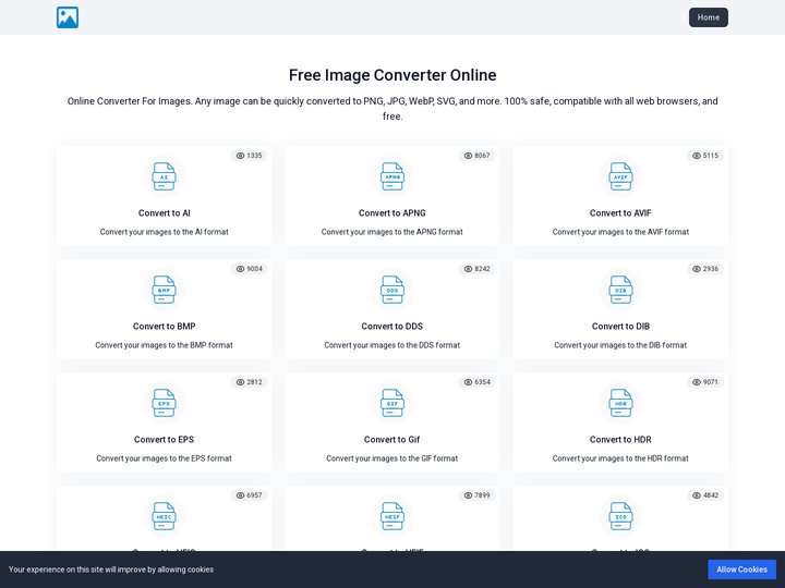 Free Image Converter Online: PNG, JPG, WEBP and more