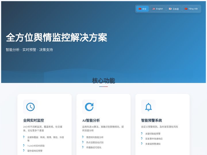 舆情监控系统 - 智能化舆情分析解决方案