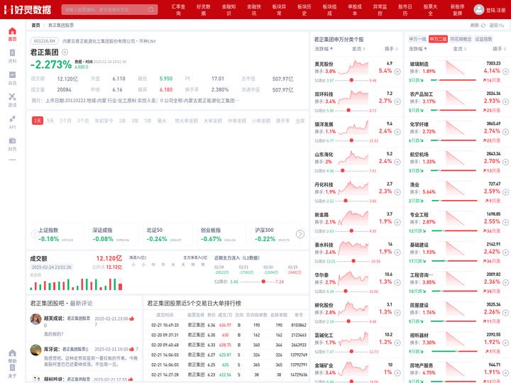 君正集团股票(601216君正集团股票股吧)