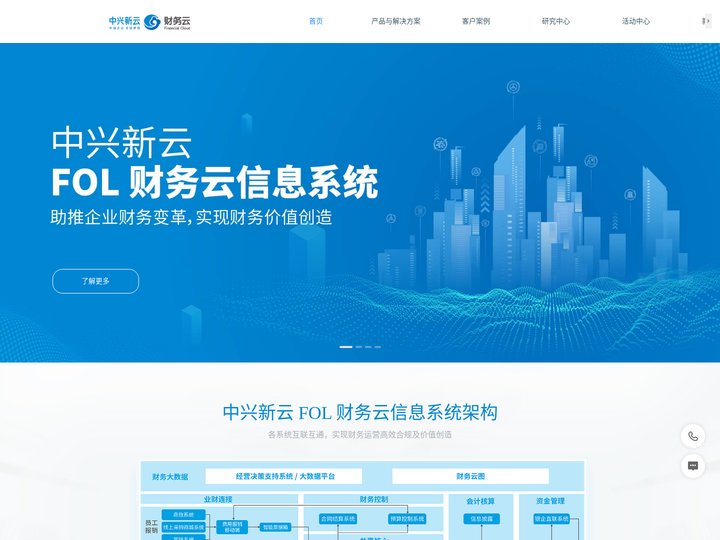 中兴新云 FOL 财务云信息系统官网