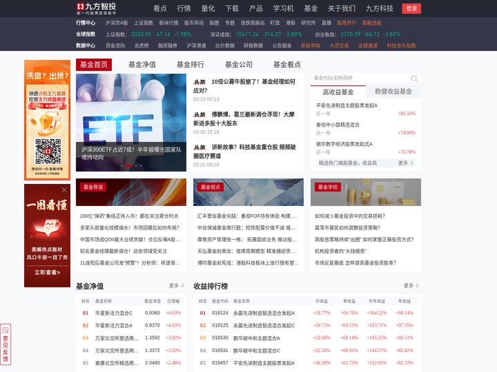 九方智投_最新基金净值、行情、资讯