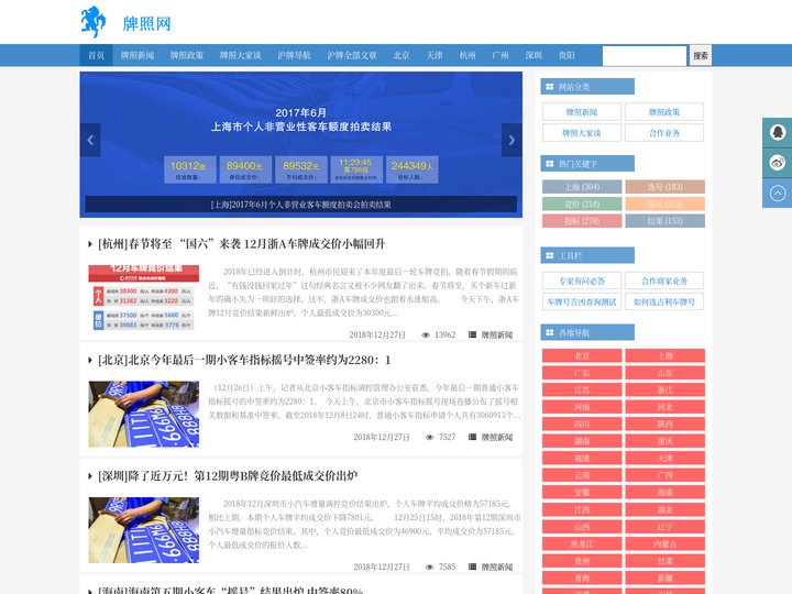 牌照网 - 汽车牌照 - 牌照交易 - 牌照拍卖 - 私牌 - 摇号 - 竞价 - 上海车牌网 - 上海牌照网 -车牌拍