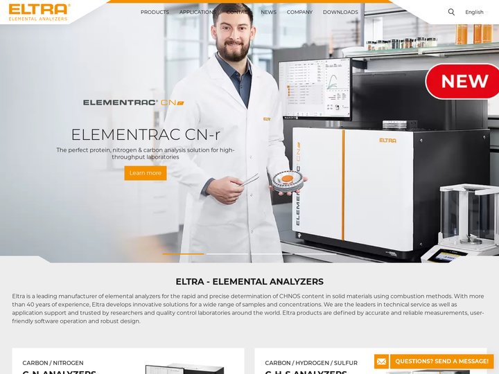 Elemental Analyzers for C H N O S Analysis | ELTRA