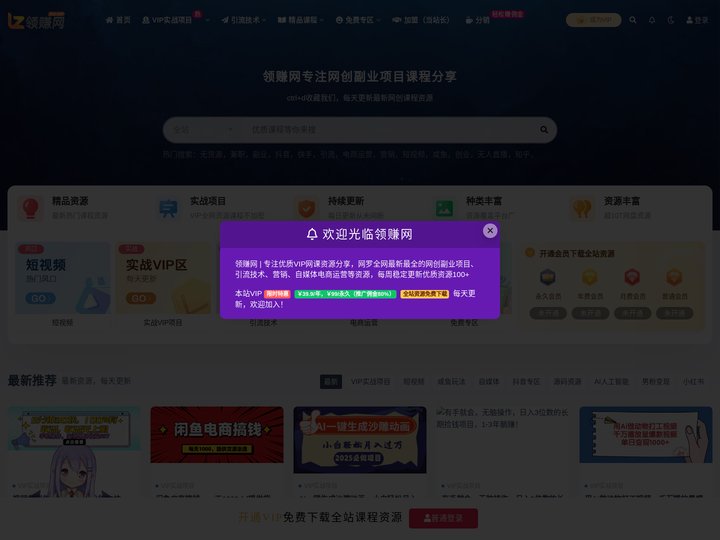 领赚网_专注互联网副业赚钱项目课程