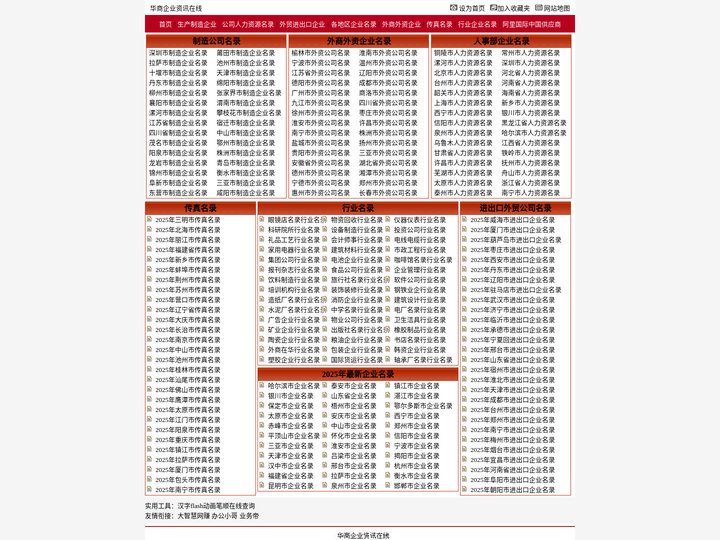 最新公司名录-外资公司名录-进出口外贸企业名录