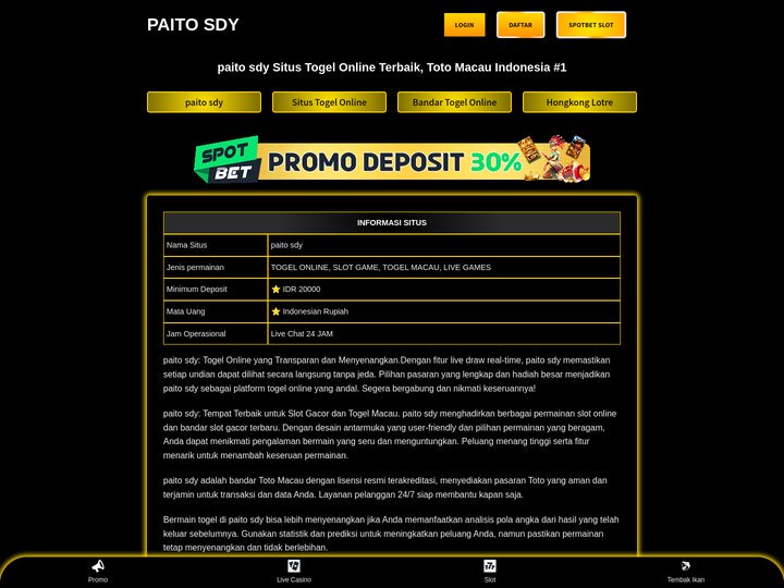 paito sdy 🎲 Akses Cepat ke Bandar Togel Online dengan Pelaya