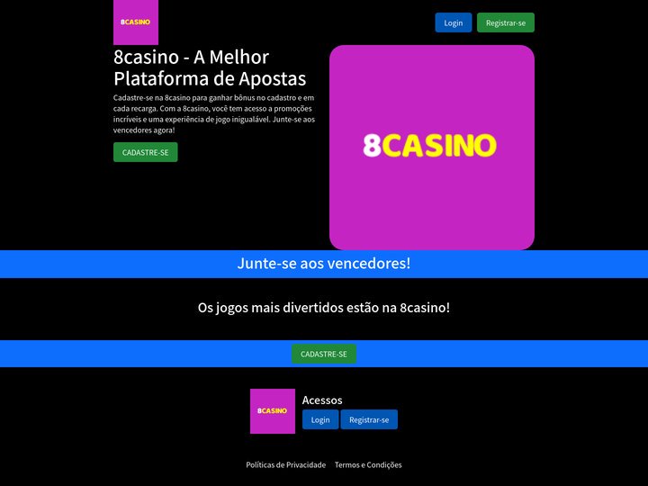 8casino-A Plataforma de Cassino Mais Popular no Brasil Este