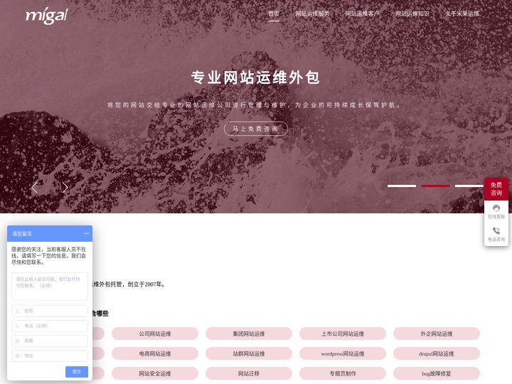 网站运维_网站运维公司-米果网站运维