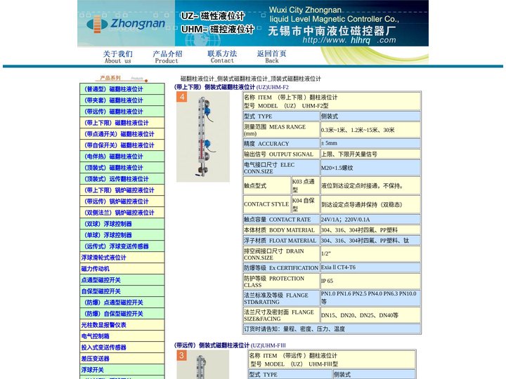 磁翻柱液位计_侧装式顶装式远传式磁翻柱液位计_磁翻柱液位计价格_无锡中南液位磁控器厂